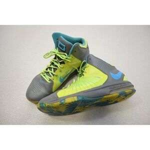 Nike Air Max Stutter Step Mens 11 Grey Volt Blue 622041-002 Basketball Shoes